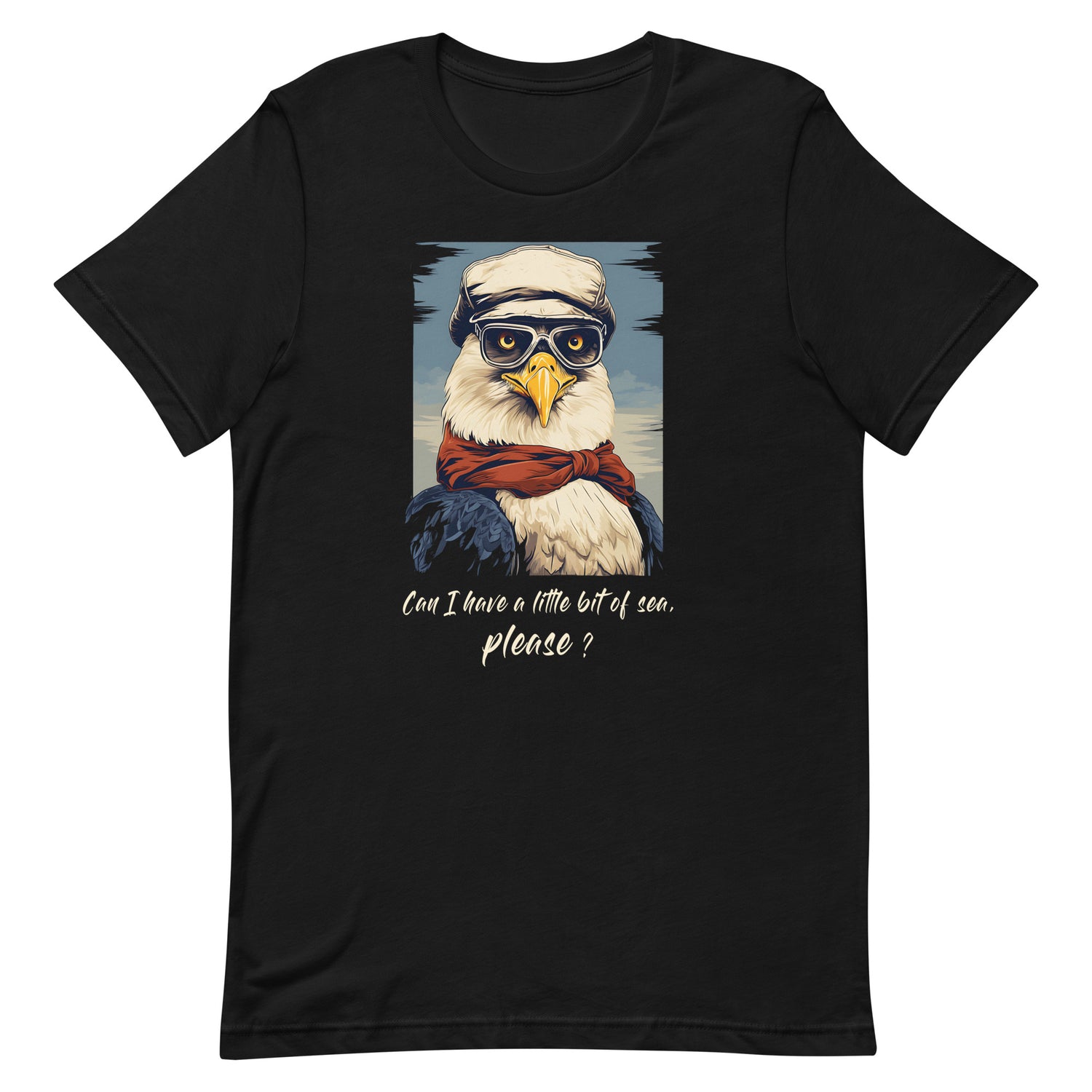 Lustiges Möwen Motiv " Can I have a little bit of sea, please? " Funny T-Shirt Variante 2