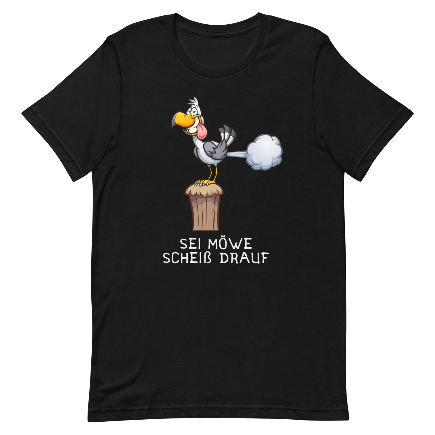 Lustiges Möwen Motiv "Sei Möwe und scheiß drauf " Variante 1