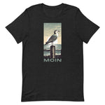Lustiges Möwen Motiv "Stylische Möwe am Meer Spruch: Moin " Funny T-Shirt Variante 2
