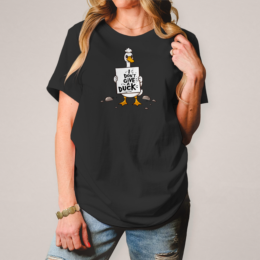 Damen T-Shirt „I Don't Give a Duck“