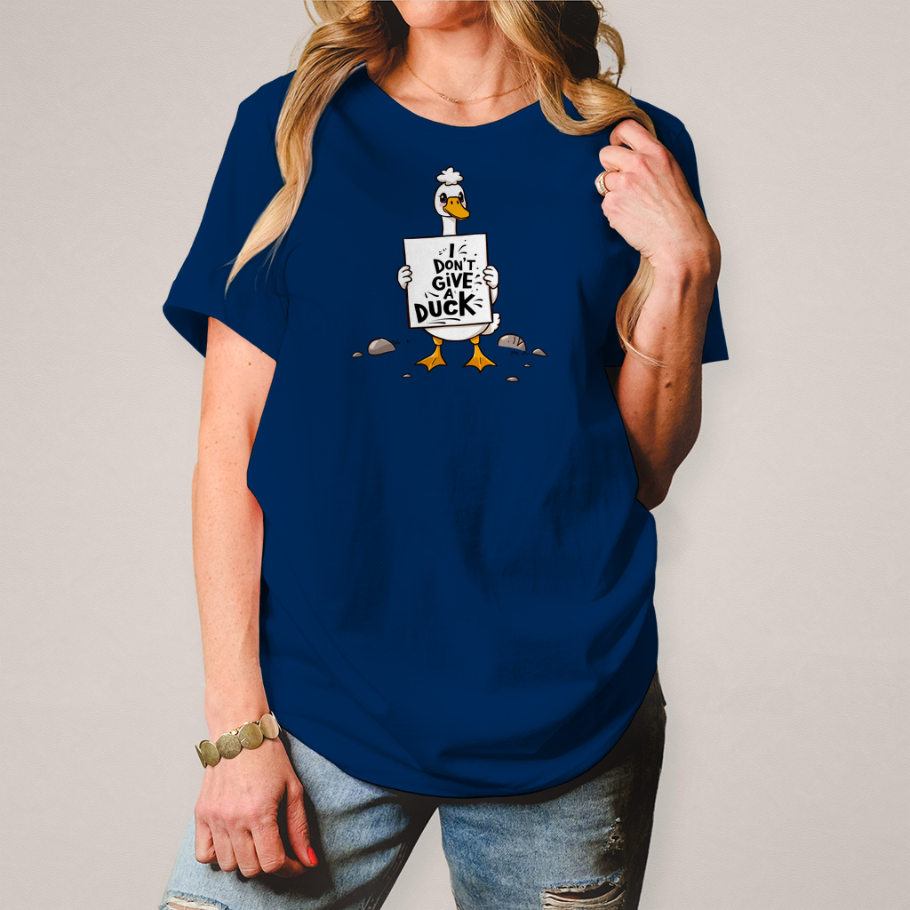 Damen T-Shirt „I Don't Give a Duck“