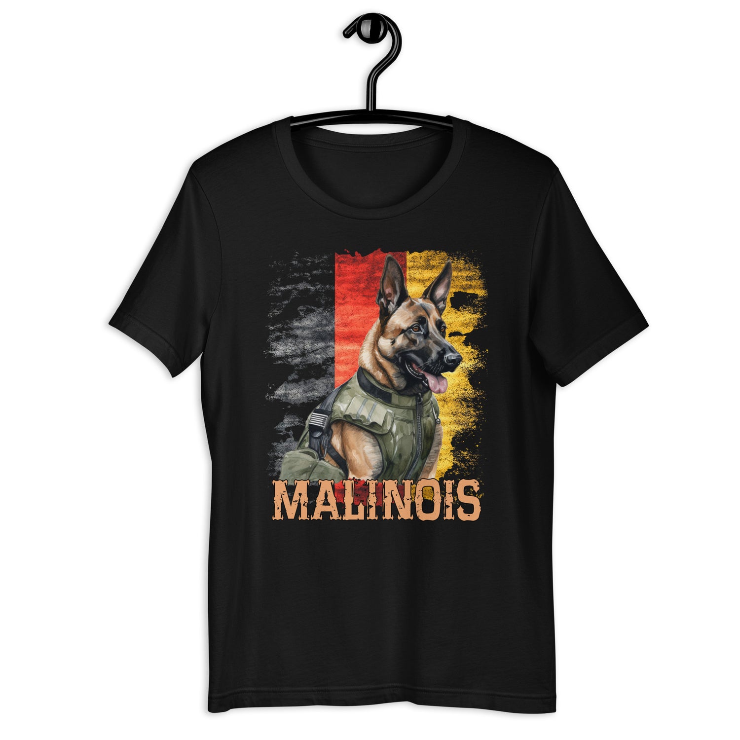 Belgischer Malinois  „ Malinois mit Deutschland Flagge „ Variante 5