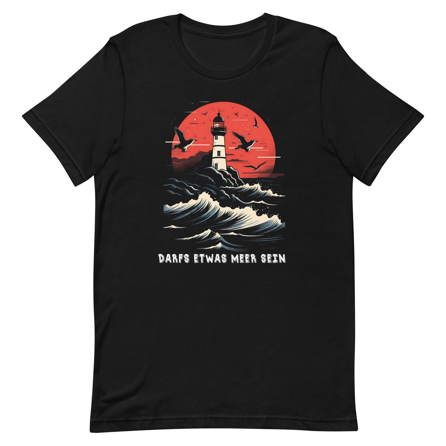 Leuchtturm Motiv " Darf etwas Meer sein " Funny T-Shirt Variante 5