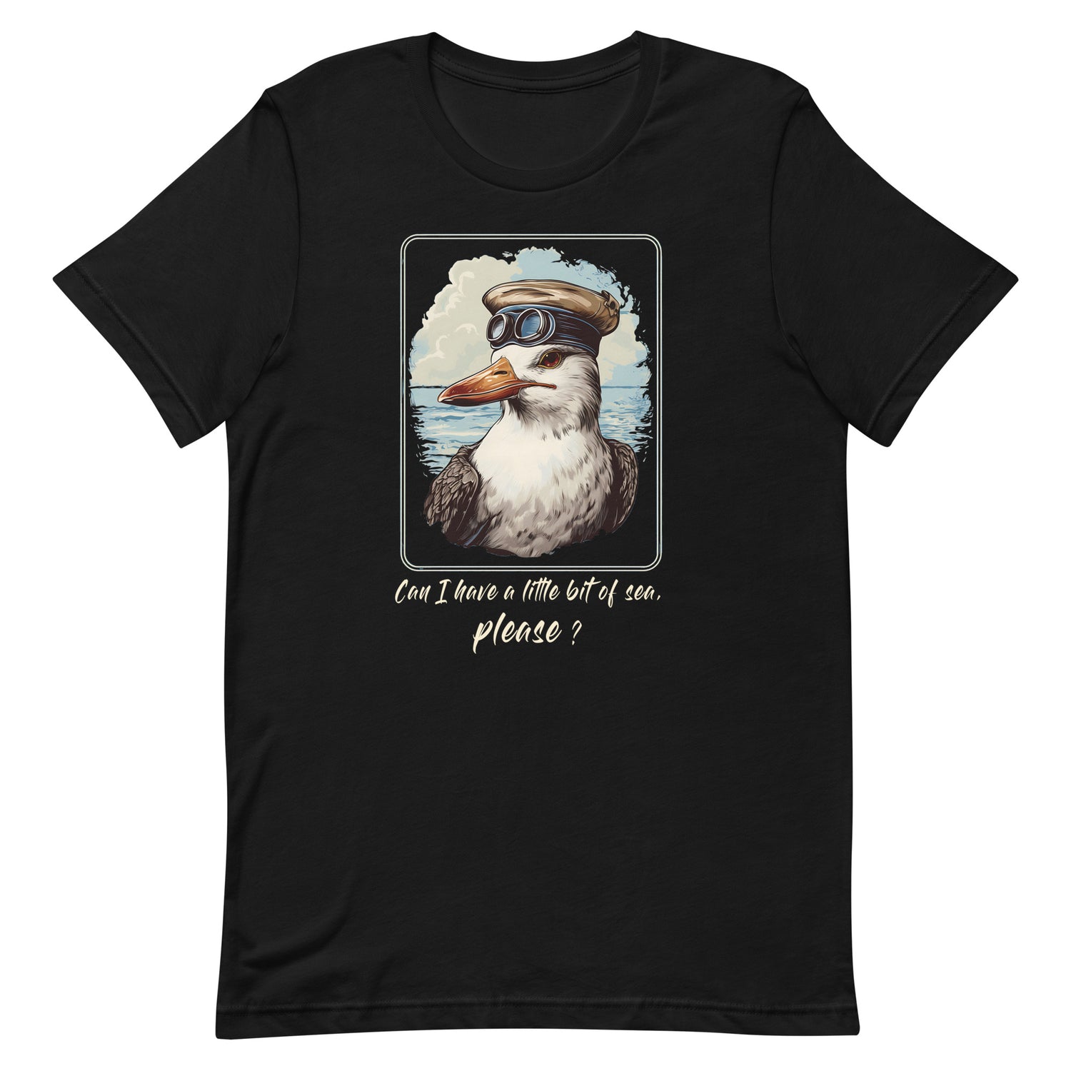 Lustiges Möwen Motiv "  Can I have a little bit of sea, please? " Funny T-Shirt Variante 3