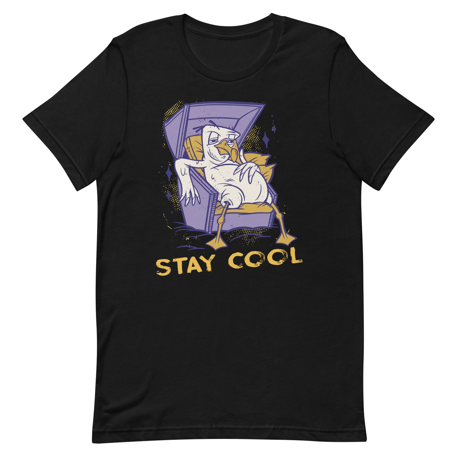 Lustiges Möwen Motiv "Stay Cool Lustige Möwe im Strandkorb "