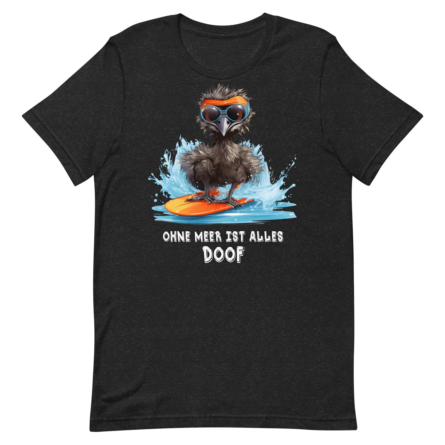 Lustiges Möwen Motiv " Surfer Pinguin Ohne Meer ist alles doof" Funny T-Shirt Variante 12