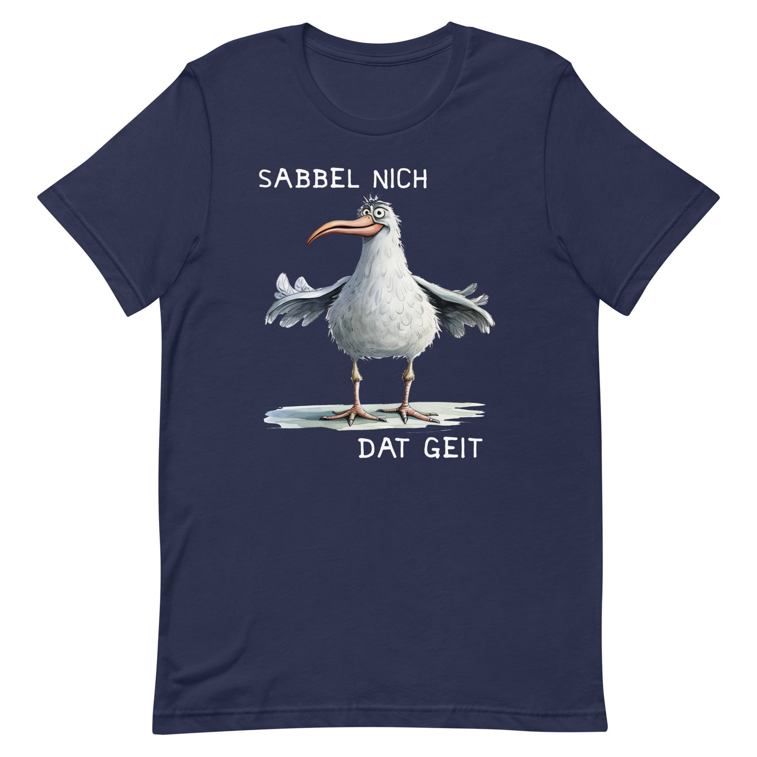 Lustiges Möwen Motiv "Sabbel nich dat geit "  Variante 1